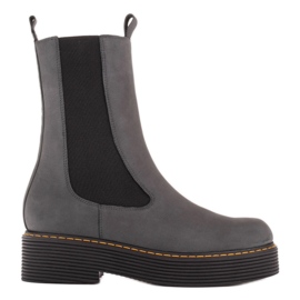 Marco Shoes Greta støvler med elastisk gummi grå