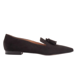 Marco Shoes Kvindeherrer ballerinaer med frynser sort