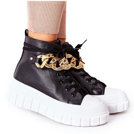 PB1 Høje sneakers på den sorte La Rocca -platform