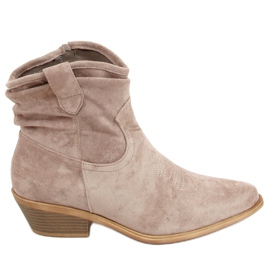Cowboystøvler til kvinder beige 99-65 Taupe