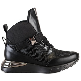 High-top sneakers med VINCEZA-spænde sort