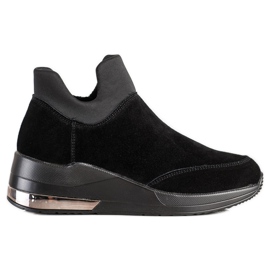 Filippo Læder sneakers på lynlås sort
