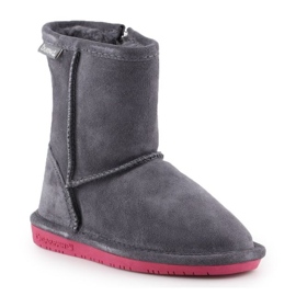 BearPaw Emma Toddler Lynlås 608TZ-903 Charcoal Pomberry vinterstøvler grå