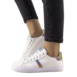 Rainbow sneakers med regnbue finish hvid
