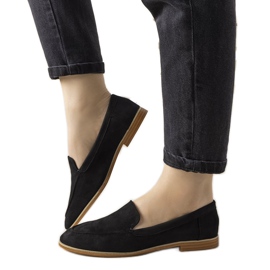Downtown sorte flad hæl loafers