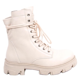 BM Snørestøvler beige RQ379 Beige