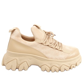 Højsålede sportssko i mørk beige NB520P Khaki kaki