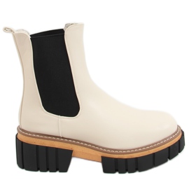 Creme Chelsea støvler til kvinder NS228P Beige