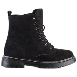 SHELOVET Varm ruskind Trappers sort