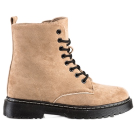 SHELOVET Varm ruskind Trappers beige