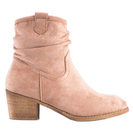 SHELOVET Klassiske beige cowgirls lyserød
