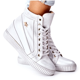 Lewski Shoes Kvinders sport lædersko Lewski sølv 3079
