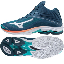 Mizuno Wave Lightning Z6 Mid M V1GA200584 volleyballsko marine blå blå blå og marineblå