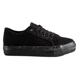 Bella Star Sorte sneakers på platformen