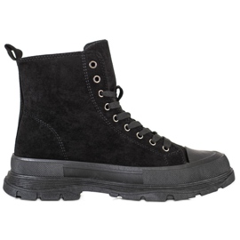 Seastar Sneakers i høj ruskind sort