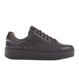 Marco Shoes Sportssko med en tyk bund sort