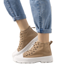Sanabria beige sneakers til kvinder