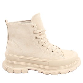 Dame beige sneakers 85-730 Beige