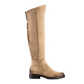 Casual VINCEZA støvler i ruskind beige
