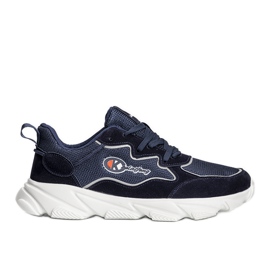Marineblå sportssko til mænd, Jasso sneakers marine blå