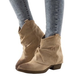 Beige cowboystøvler til kvinder Belloci
