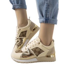 Beige sneakers til kvinder fra Jovanna