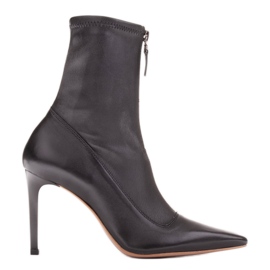 Marco Shoes Kvinders høje hæle med en fleksibel overdel sort