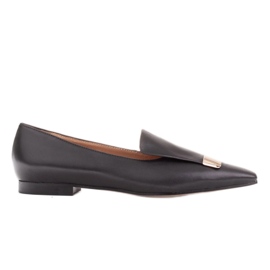 Marco Shoes Ballerinas med en dekorativ tunge sort