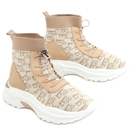 Sock ankelstøvler beige 85-743 Khaki