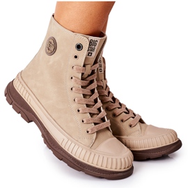 Vandrestøvler til kvinder Big Star II274349 Beige
