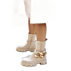PS1 Kvinders varme støvletter Jodhpur støvler Beige Rock My Life