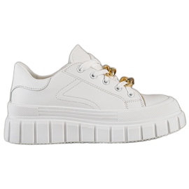 SHELOVET Sneakers med modekæde hvid