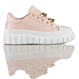 SHELOVET Sneakers med modekæde lyserød