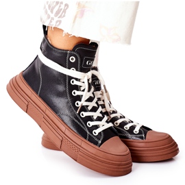 Kvinders højisolerede sneakers GOE II2N4033 Sort brun