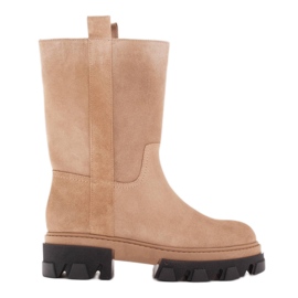 Marco Shoes Suede trapper støvler beige