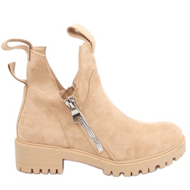 Skær støvler ud i beige SP150 Beige