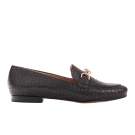 Marco Shoes Ballerinas med guldkæde sort