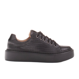 Marco Shoes Lyse sneakers i nappalæder sort