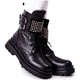 PE1 Kvindestøvler Arbejdere med Studs Black Eveis sort