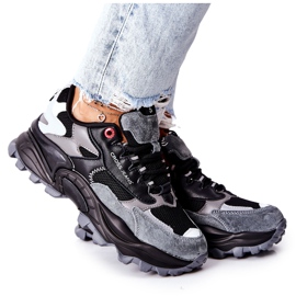 Sportssko til kvinder Cross Jeans Sort Grå II2R4019C
