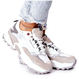 Sportssko til kvinder Cross Jeans Hvid og Grå II2R4020C