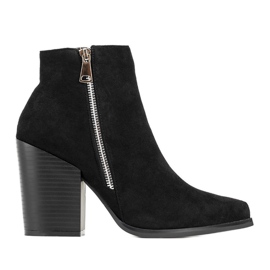 Sorte ankelstøvler på Charest -stolpen