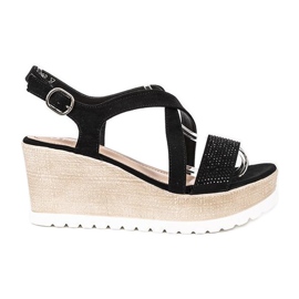 Sorte kile sandaler fra Sadie