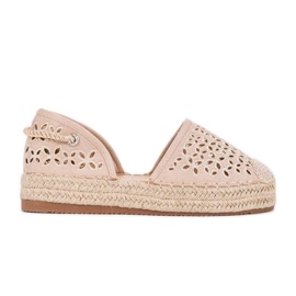 Peekaboo beige åbent espadriller