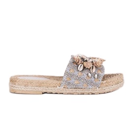 Sea Side grå flip-flops med skaller