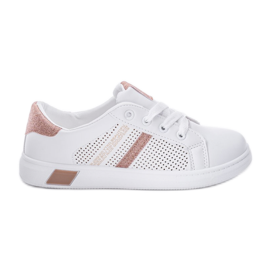 Betsys pink glitter hvide sneakers lyserød
