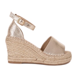 Holiday Vibes gyldne espadriller gylden