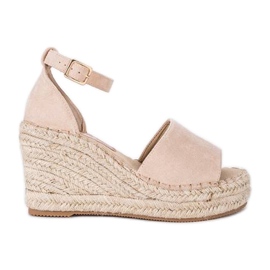 Beige espadriller på kilen Holiday Vibes