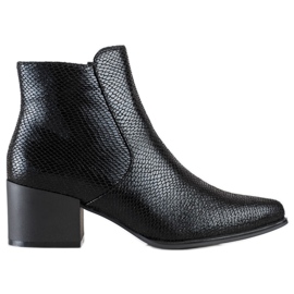 Glitrende Snake Print Sergio Leone støvler sort
