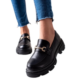 Diamantique Eco læder loafers sort